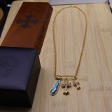 Chrome Hearts Retro Punk Pin Cross Pendant Necklace