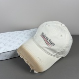 Balenciaga High Street Gradient Logo Printed Distressed Baseball Hat