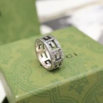 Gucci Retro Double G Interlocking Narrow Edition Ring