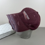 Balenciaga High Street Gradient Logo Printed Distressed Baseball Hat