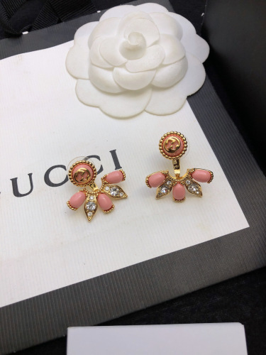 Gucci New Fashion Retro Petal Double G Earrings
