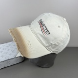 Balenciaga High Street Gradient Logo Printed Distressed Baseball Hat