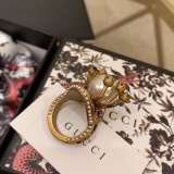 Gucci New Fashion Retro Flower Pearl Diamond Ring