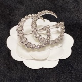 Gucci New Fashion Versatile Double G Diamond Set Brooch