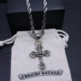 Chrome Hearts New Vintage Punk Cross Fried Dough Twists Necklace