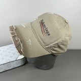 Balenciaga High Street Gradient Logo Printed Distressed Baseball Hat
