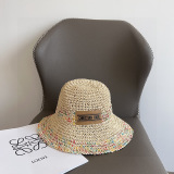 Dior New Fashion Color Splicing Vacation Style Fisherman's Hat