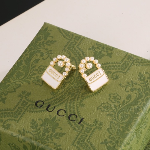 Gucci New Personalized Logo Pearl Earrings