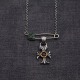 Chrome Hearts Retro Pin Cross Pendant Necklace Couple Punk Necklace