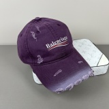 Balenciaga High Street Gradient Logo Printed Distressed Baseball Hat