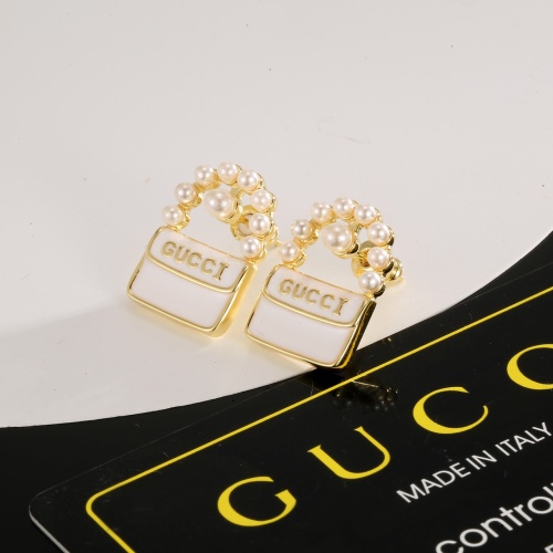Gucci New Personalized Logo Pearl Earrings