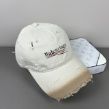 Balenciaga High Street Gradient Logo Printed Distressed Baseball Hat