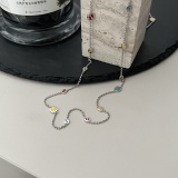 Gucci Fashion Interlocking Double G Colored Enamel Necklace 90 CM