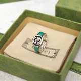 Gucci Retro Double G Interlocking Narrow Edition Ring
