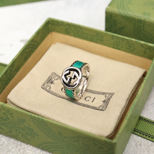Gucci Retro Double G Interlocking Narrow Edition Ring