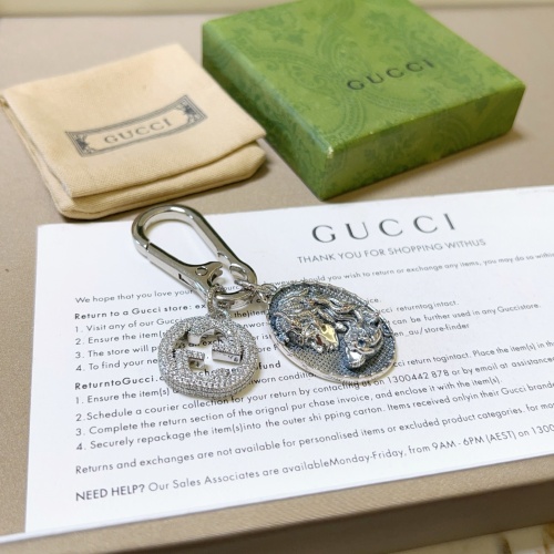 Gucci New Classic Diamond studded Double G Keychain Bag Buckle