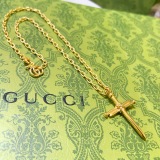Gucci New Couple Fashion Double G Cross Necklace
