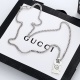 Gucci New Couple Fashion Double sided Elf Brand Necklace Bead Chain