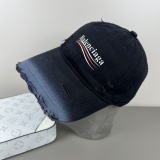 Balenciaga High Street Gradient Logo Printed Distressed Baseball Hat