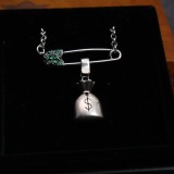 Chrome Hearts Retro Personalized Pin Money Bag Pendant Necklace