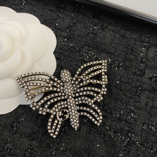 Gucci New Fashion Retro Diamond Set Butterfly Hairpin