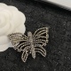 Gucci New Fashion Retro Diamond Set Butterfly Hairpin
