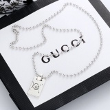 Gucci New Couple Fashion Double sided Elf Brand Necklace Bead Chain