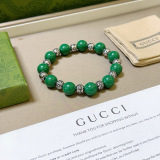 Gucci New Couple Fashion Double G Natural Stone Bracelet