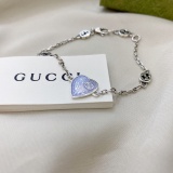 Gucci New Classic Interlocking Double G Enamel Light Blue Bracelet 17+2CM