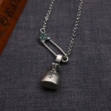 Chrome Hearts Retro Personalized Pin Money Bag Pendant Necklace