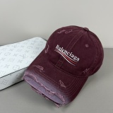 Balenciaga High Street Gradient Logo Printed Distressed Baseball Hat