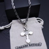 Chrome Hearts New Vintage Punk Cross Fried Dough Twists Necklace