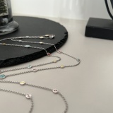 Gucci Fashion Interlocking Double G Colored Enamel Necklace 90 CM