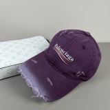 Balenciaga High Street Gradient Logo Printed Distressed Baseball Hat