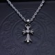 Chrome Hearts New Vintage Punk Cross Fried Dough Twists Necklace