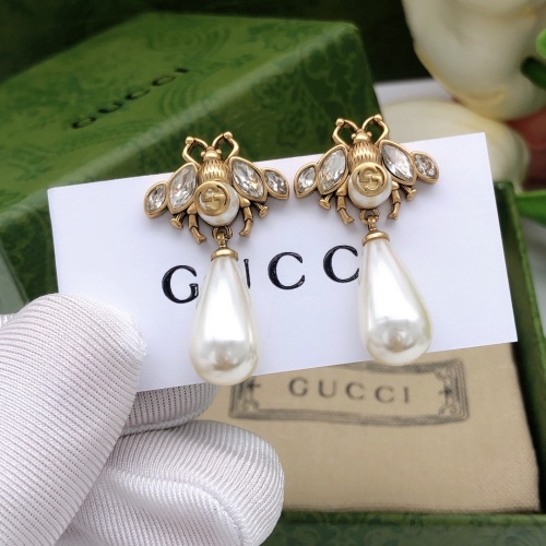 Gucci New Fashion Bee Pearl Earrings