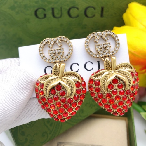 Gucci New Classic Fashion Strawberry Enamel Earstuds