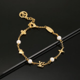 Louis Vuitton New Classic Versatile Pearl Logo Bracelet