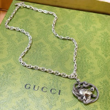 Gucci New Fashion Retro Double G Snake Girl Pendant Necklace