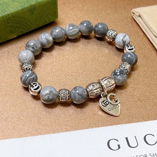 Gucci New Couple Fashion Double G Natural Stone Bracelet
