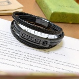 Gucci New Couple Classic Logo Leather Rope Bracelet Hand Rope