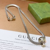 Gucci New Couple Classic Retro Double G Transit Bead Necklace