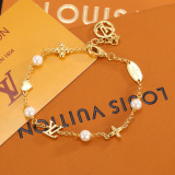 Louis Vuitton New Classic Versatile Pearl Logo Bracelet