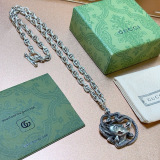 Gucci New Fashion Retro Double G Snake Girl Pendant Necklace