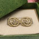 Gucci Fashion Mini Fried Dough Twists Double G Earrings