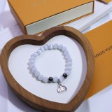 Louis Vuitton New Fashion Retro Floral Cat Eye Bracelet 8MM