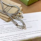 Gucci New Couple Classic Retro Double G Transit Bead Necklace