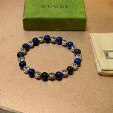 Gucci New Couple Fashion Double G Blue Tiger Eye Stone Bracelet
