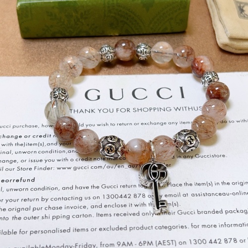Gucci New Couple Fashion Retro Double G Purple Hair Crystal Bracelet