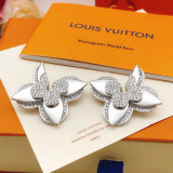 Louis Vuitton New Classic Fashion Silver Plum Blossom Earrings
